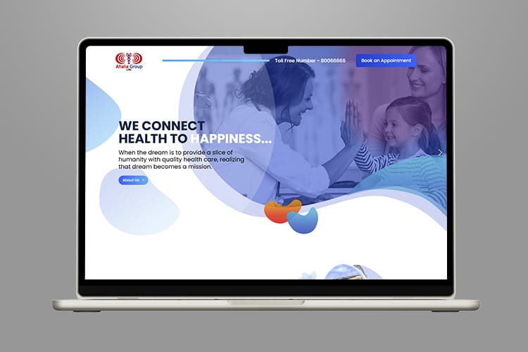 ahalia hospital- healthcare website development company in UAE